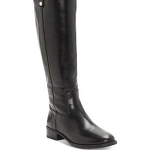 Inc. Fawne wide calf riding leather boots